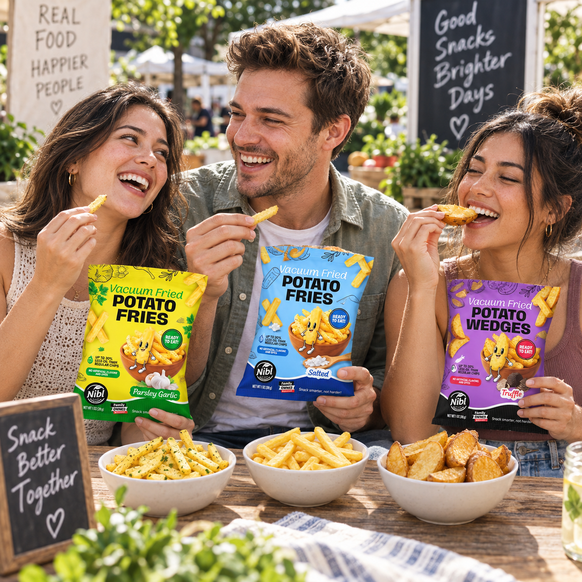 3-Pack Assorted Vacuum fried potatoes