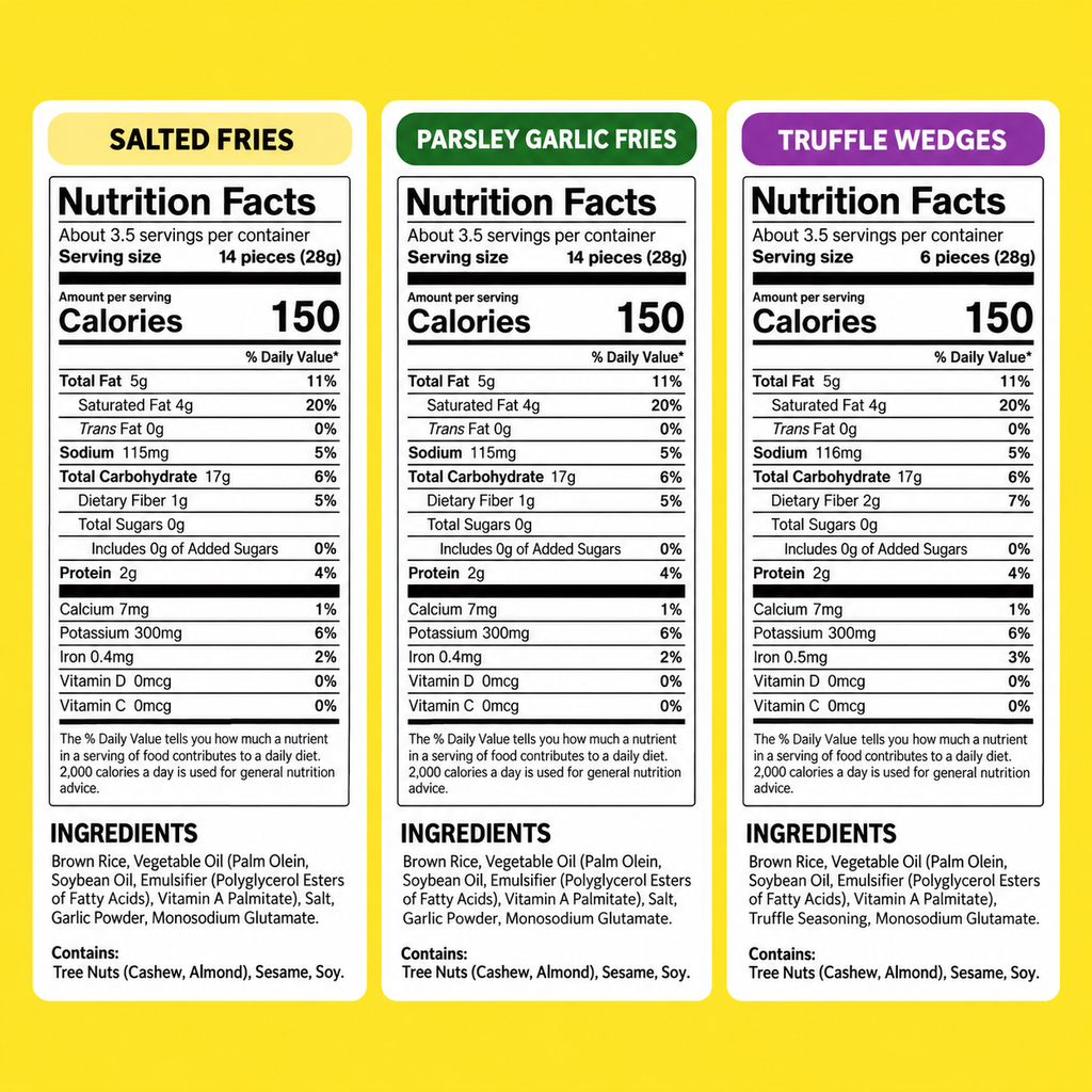 3-Pack Assorted Vacuum fried potatoes