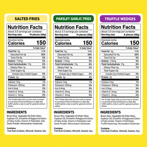 3-Pack Assorted Vacuum fried potatoes